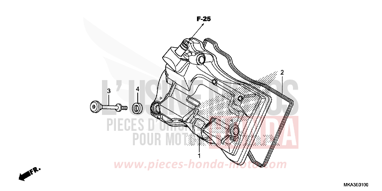 COUVERCLE DE CULASSE von NC750X DCT MAT PEARL GLARE WHITE (NHB54) von 2017